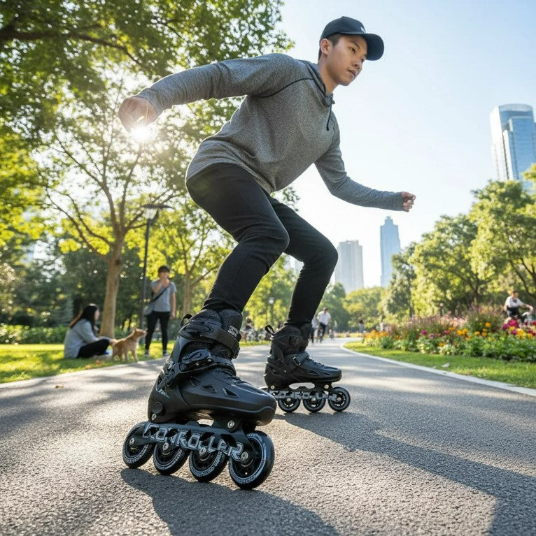 Patines En Línea Ajustables Speed Negro Total