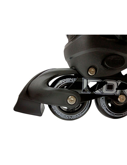 Combo De Patines Y Casco Speed Black
